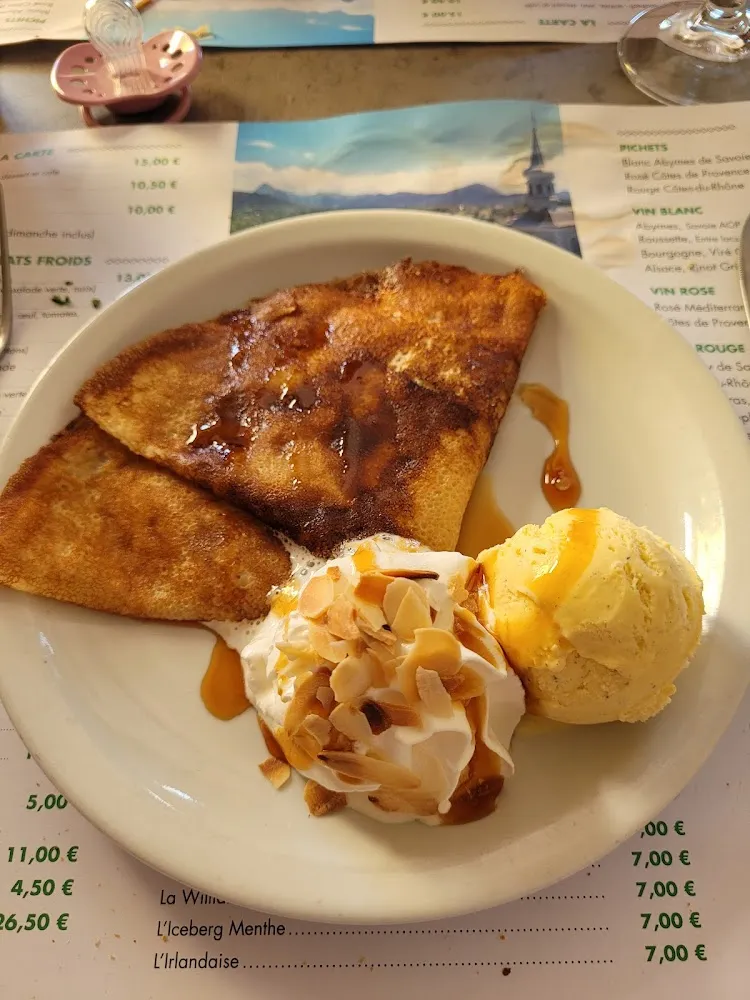 Crêpe Pomme Glace Vanille