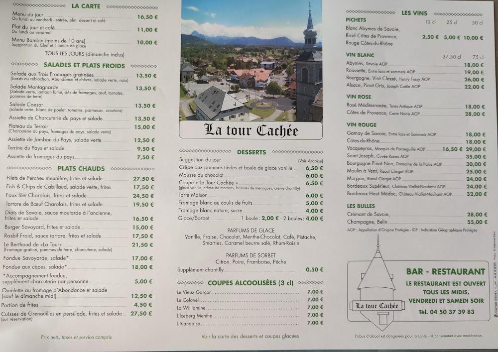 La tour Cachée - Menu Image 1